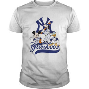 Mickey Mouse Pluto Donald Duck New York Yankees Shirt